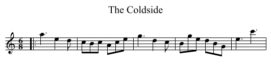 Coldside, The  - staff notation