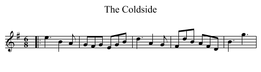 Coldside, The  - staff notation