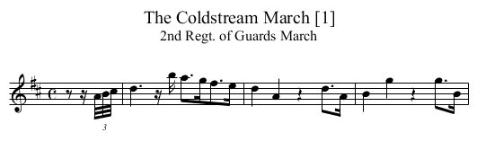 Coldstream March [1], The - staff notation