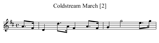 Coldstream March [2] - staff notation