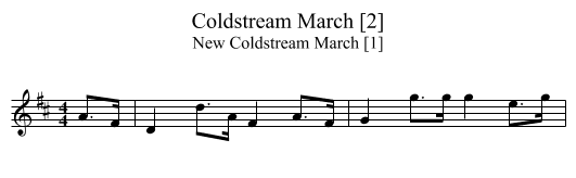 Coldstream March [2] - staff notation