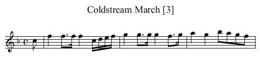 Coldstream March [3] - staff notation