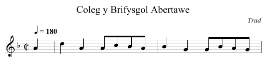 Coleg y Brifysgol Abertawe - staff notation