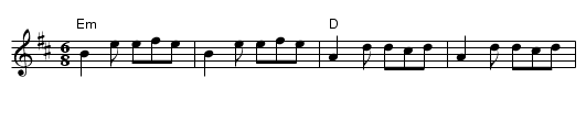 Coleman's Cross - staff notation