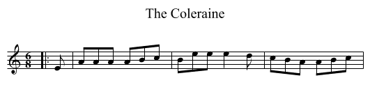 Coleraine, The  - staff notation