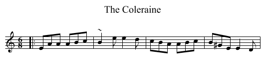 Coleraine, The  - staff notation