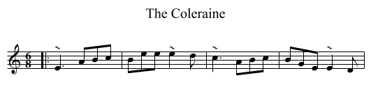 Coleraine, The  - staff notation
