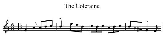 Coleraine, The  - staff notation