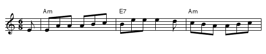Coleraine - staff notation