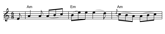 Coleraine - staff notation