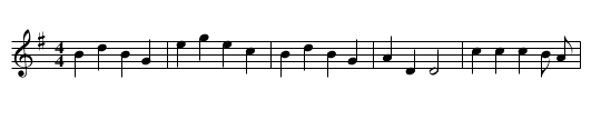 Colin's Tambourine - staff notation