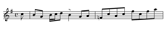 Collar-Green, a Reel - staff notation