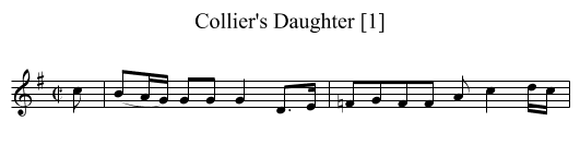 Collier's Daughter [1] - staff notation