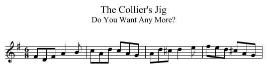 Collier's Jig, The - staff notation