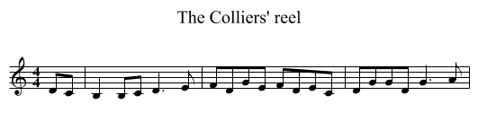 Colliers' reel, The  - staff notation