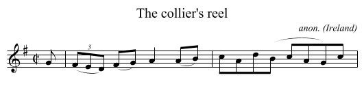collier's reel, The  - staff notation