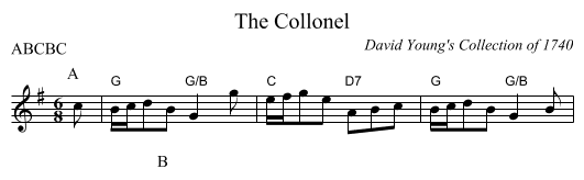 Collonel, The  - staff notation