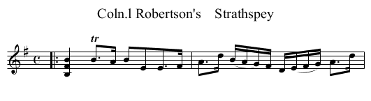 Coln.l Robertson's    Strathspey - staff notation