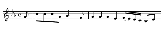 Colonel Campbell of Monzie's Favorite - staff notation