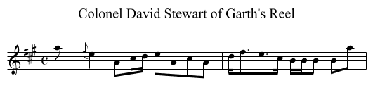 Colonel David Stewart of Garth's Reel - staff notation