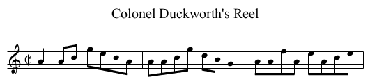 Colonel Duckworth's Reel - staff notation