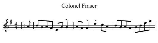 Colonel Fraser - staff notation