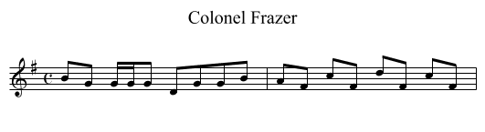 Colonel Frazer - staff notation