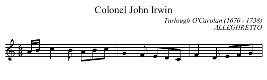 Colonel John Irwin - staff notation