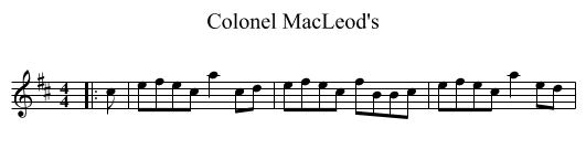 Colonel MacLeod's - staff notation