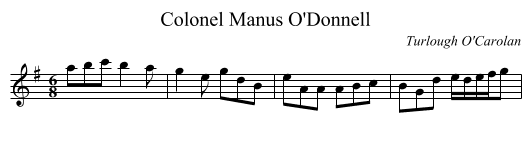 Colonel Manus O'Donnell - staff notation
