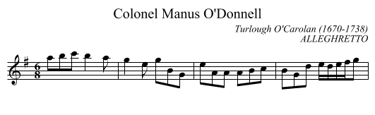 Colonel Manus O'Donnell - staff notation