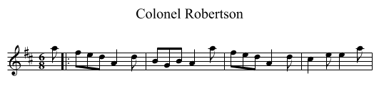 Colonel Robertson - staff notation