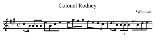Colonel Rodney - staff notation