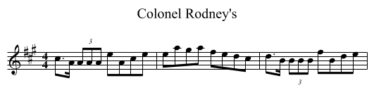 Colonel Rodney's - staff notation