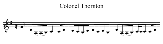 Colonel Thornton - staff notation