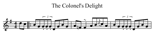 Colonel's Delight, The  - staff notation