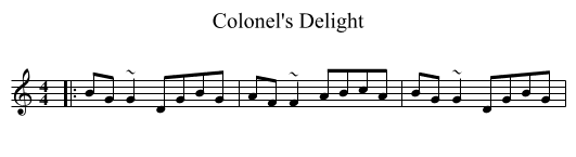 Colonel's Delight - staff notation