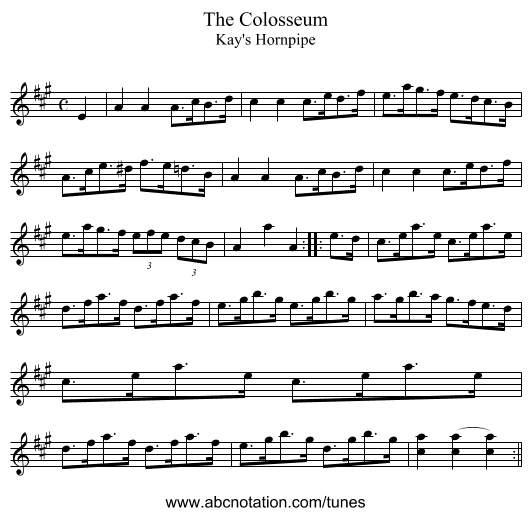 Colosseum, The - staff notation