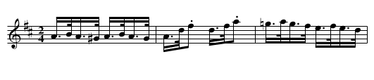 Columbia Hornpipe - staff notation