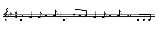 Columbian Sett Figure 2 - staff notation