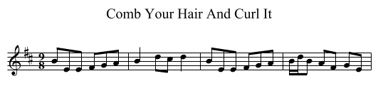 Comb Your Hair And Curl It - staff notation