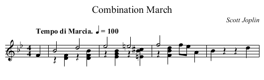 Combination March - staff notation
