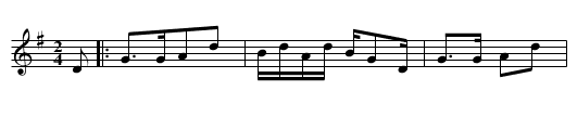 Come Along John - staff notation