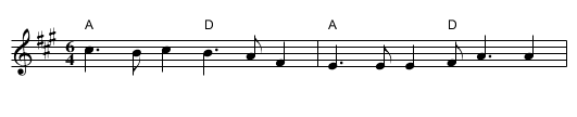Come by the Hills - staff notation