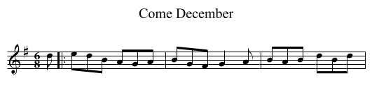 Come December - staff notation