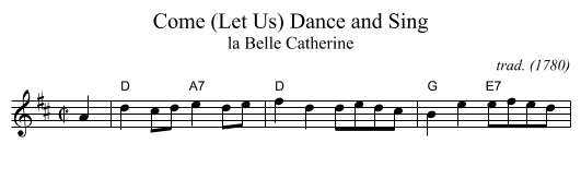 Come (Let Us) Dance and Sing - staff notation