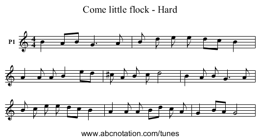 Come little flock - Hard - staff notation