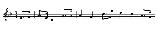 Come My Own One Version 1 of 4 - staff notation