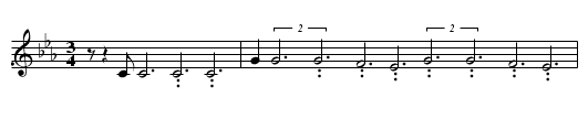 Come O my Love - staff notation