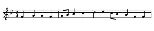 Come tell me in plain - staff notation